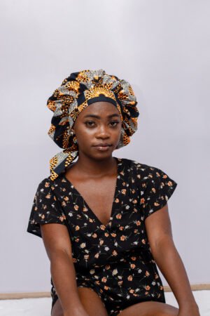 Boma African Print Satin Bonnet